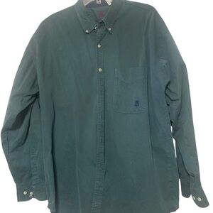 Men's Green Button-Down Shirt
